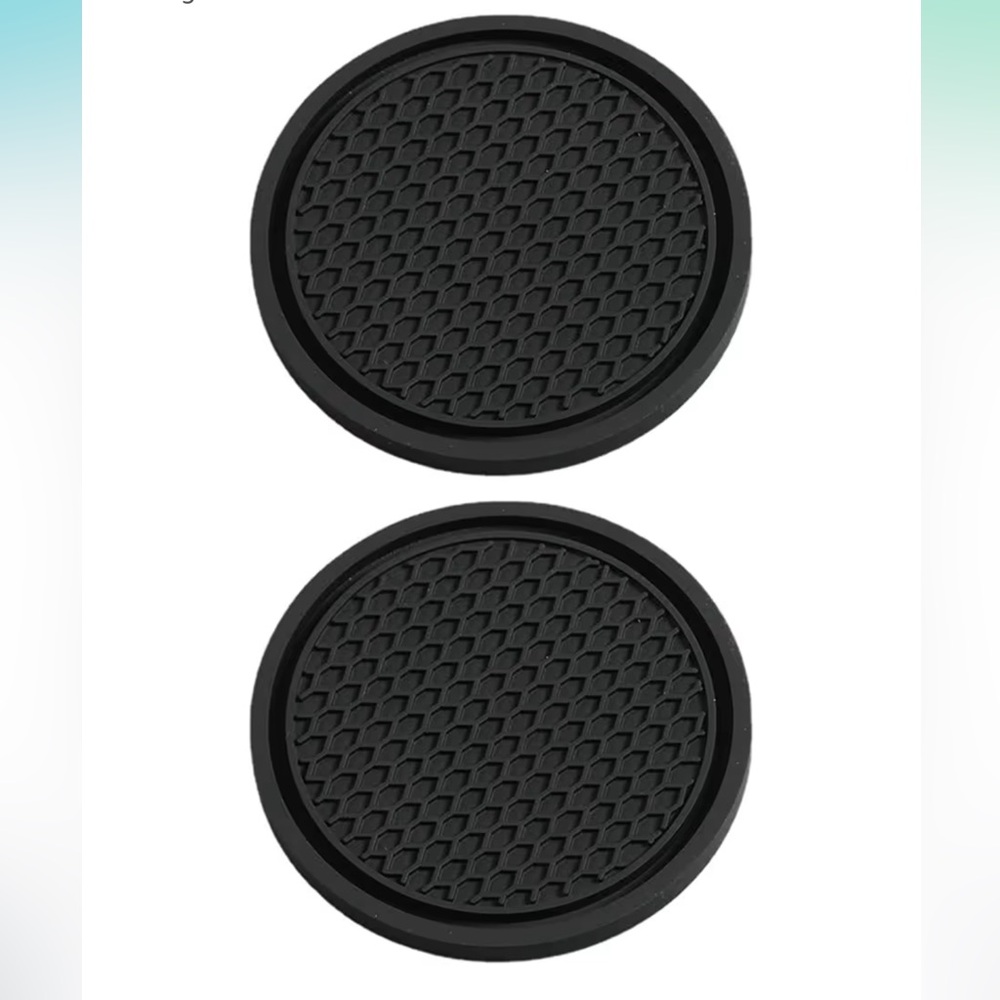 NWOT Black Car Cup Coasters Universal Cup Holder Coasters 2.76”